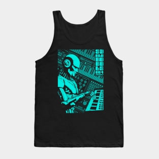 Synth robots 004 for electronic musician and music producer Tank Top